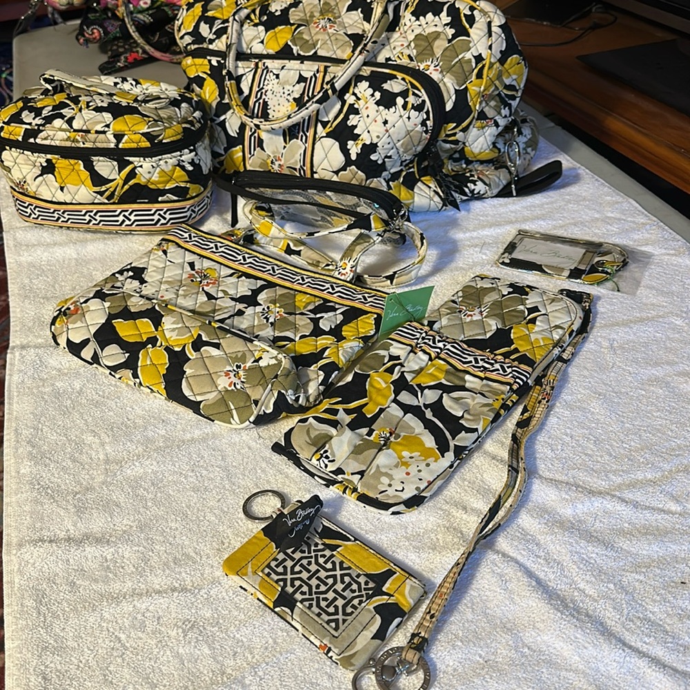 Vera Bradley used weekend bag and accessories